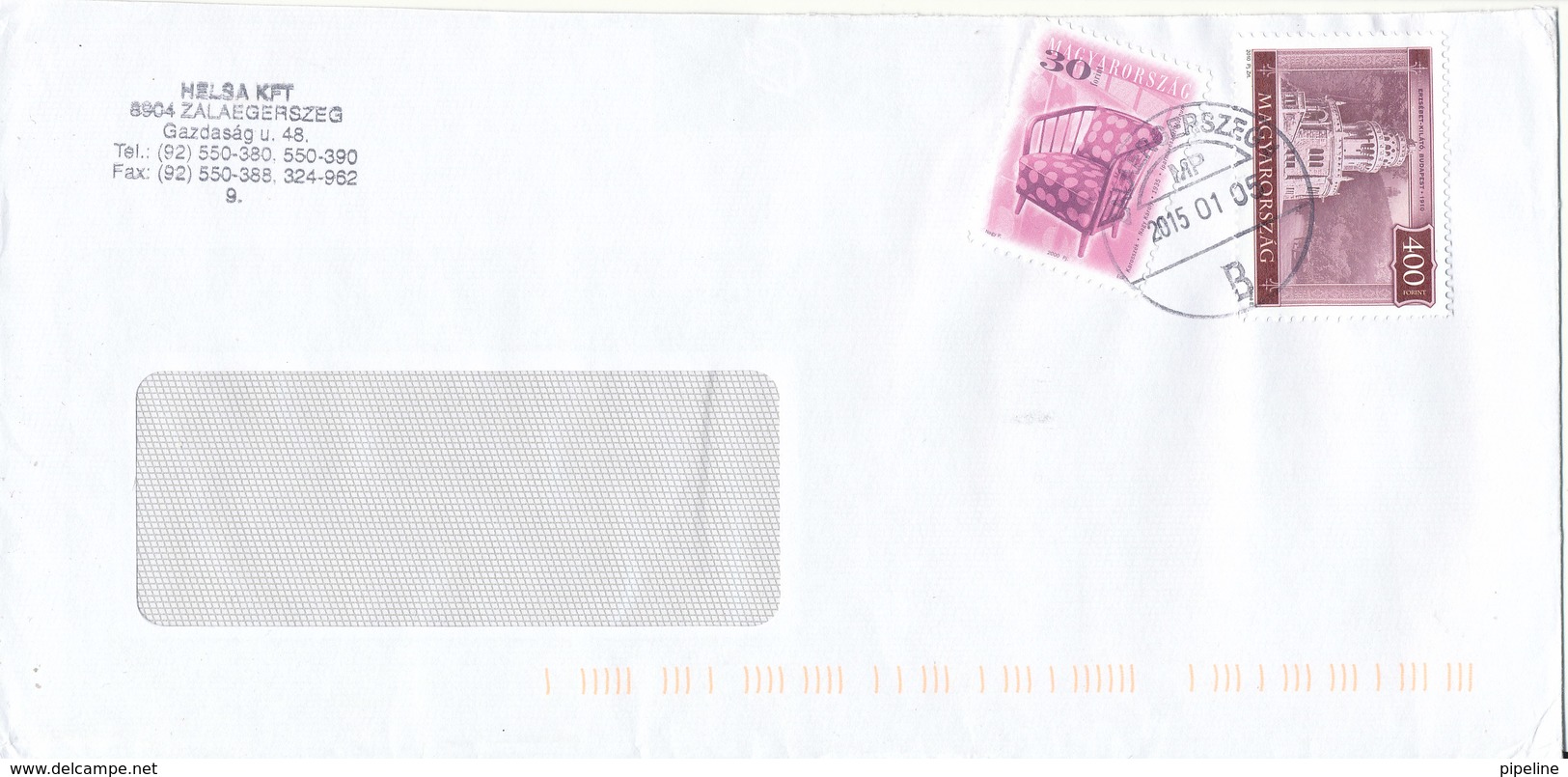 Hungary Cover Zalaegerszeg 5-1-2015 - Lettere