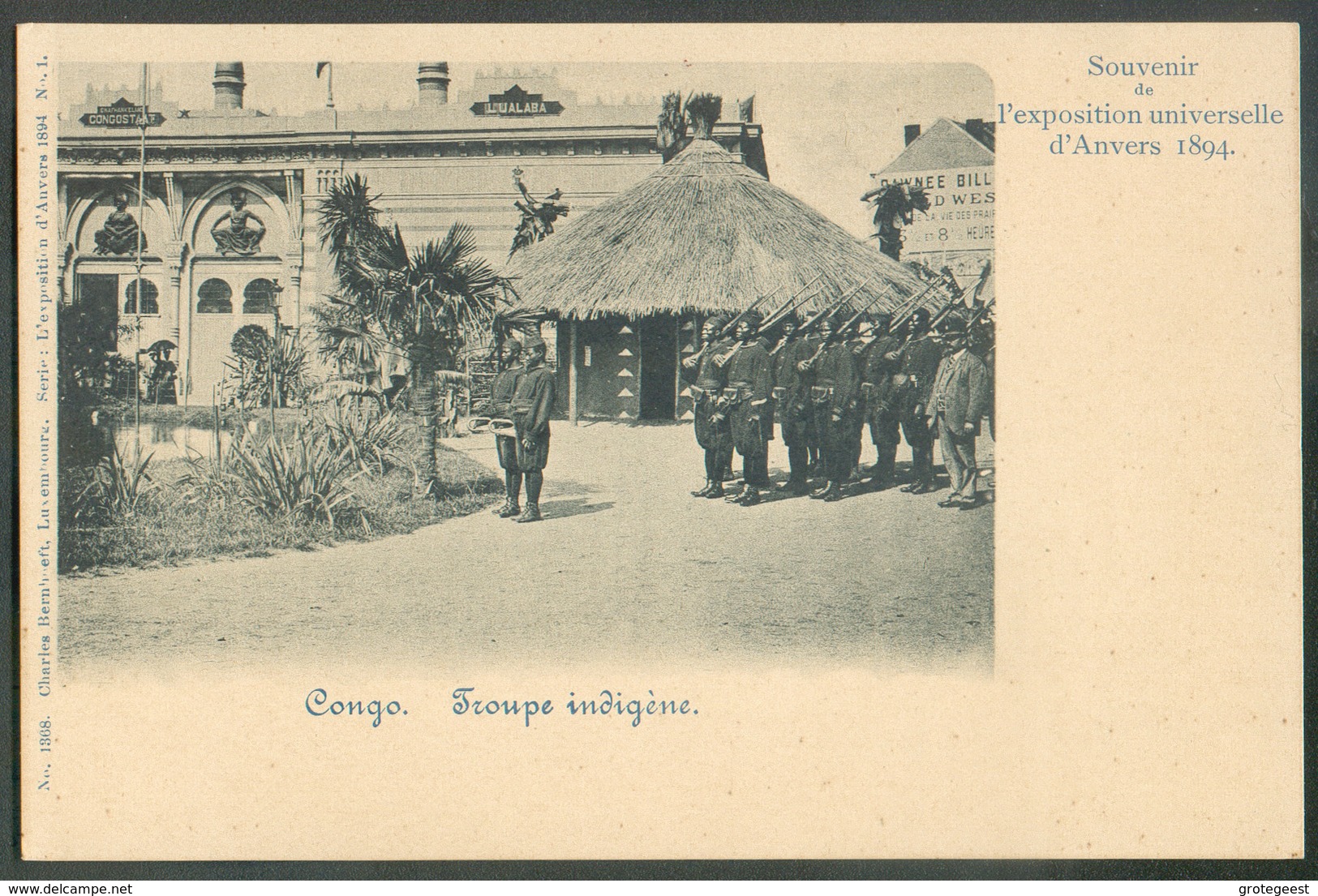 Souvenir De L'Exposition Universelle D'Anvers 1894 - CONGO TROUPE INDIGENE - 15503 - Belgisch-Kongo