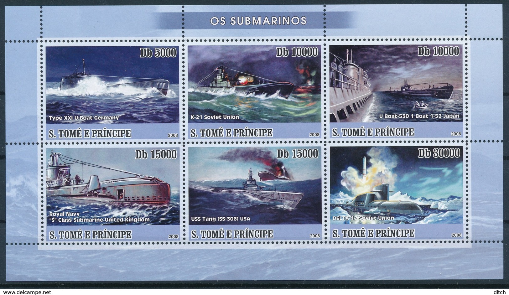 D - [400764]TB//**/Mnh-Sao Tomé-et-Principe 2009 - Sous-Marins - Sottomarini