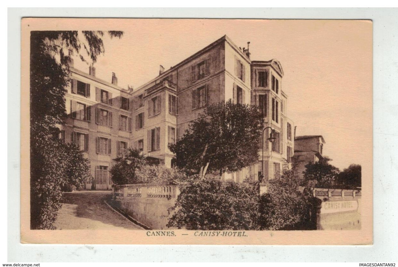 06 CANNES CANISY HOTEL ROUTE DE FREJUS CARTE PUBLICITAIRE - Cannes