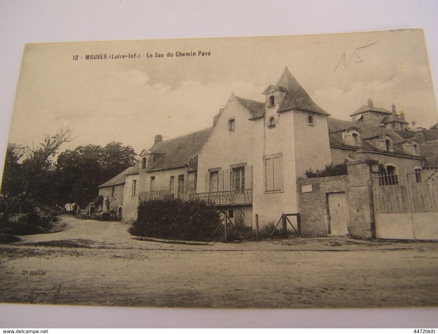 C.P.A. Mauves (44) - Le Bas Du Chemin Pavé - 1920 - SUP (CT 96) - Mauves-sur-Loire