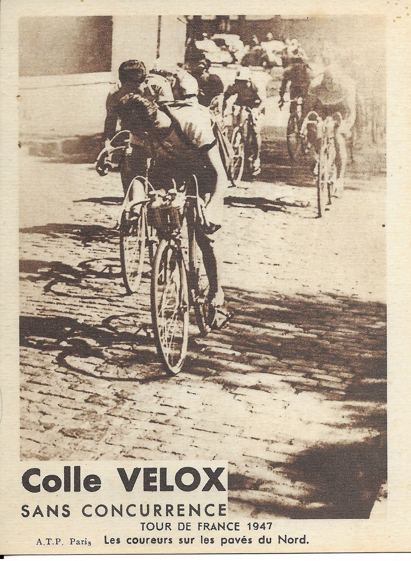 Tour De France 1947   Les Coureurs Sur Les Pavés Du Nord - Cycling