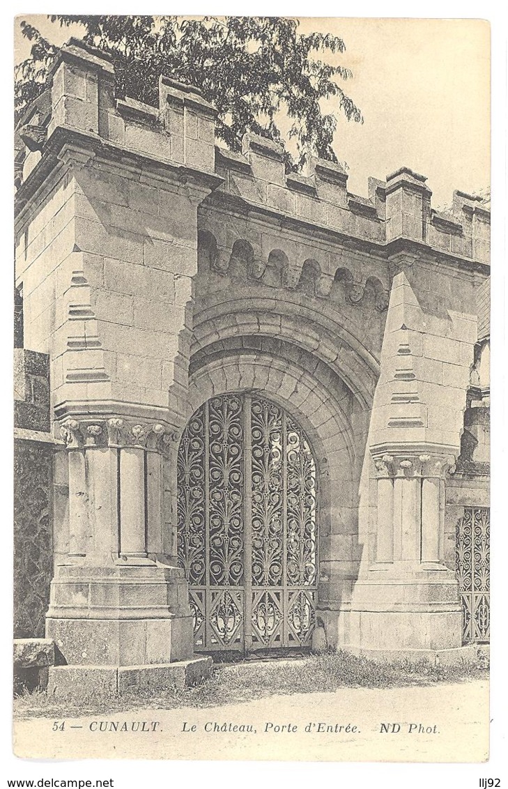 CPA 49 - 54. CUNAULT - Le Château, Porte D'Entrée - ND Phot - Other & Unclassified