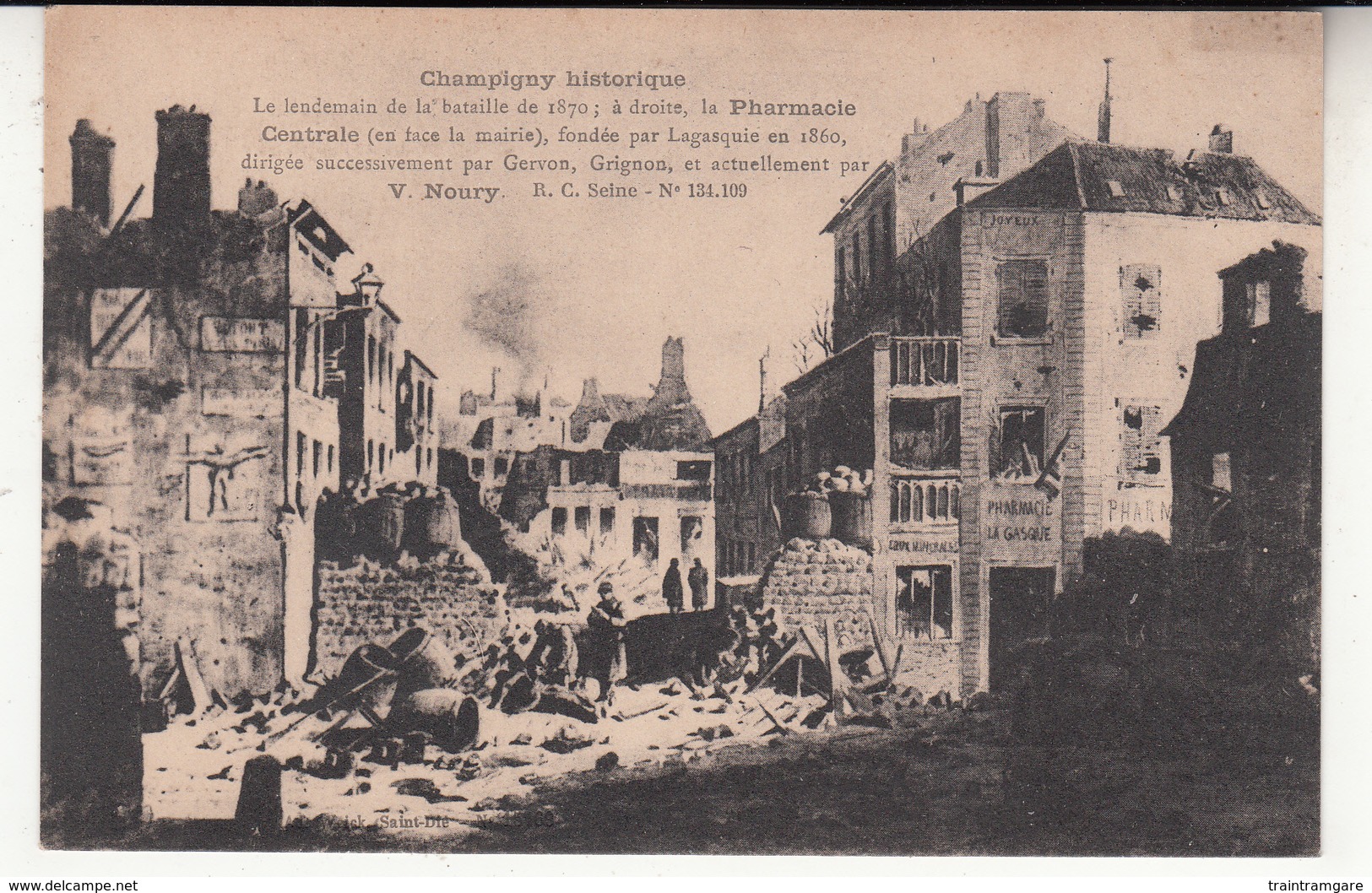 94 - Champigny - Bataille De 1870-71 - Pharmacie Centrale - Champigny Sur Marne