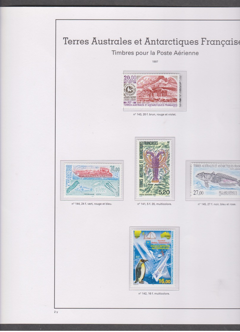 TAAF Année 1997 Poste Aérienne Complète 5 T N°YT  PA 141 à 145 - Airmail