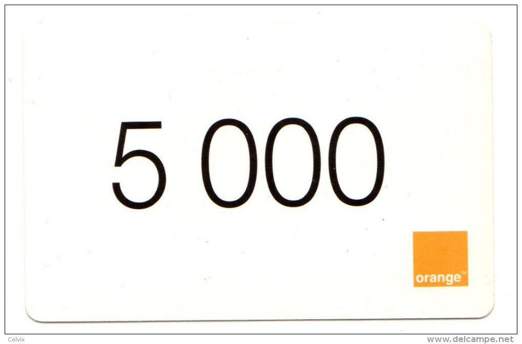 COTE D'IVOIRE RECHARGE ORANGE 5000 - Ivory Coast