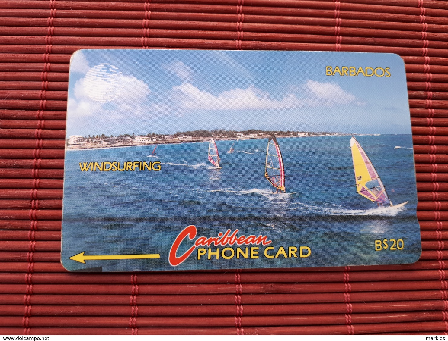 Phonecard Barbados 20 $ Used Number 10CBDB Not Perfect Rare - Barbados