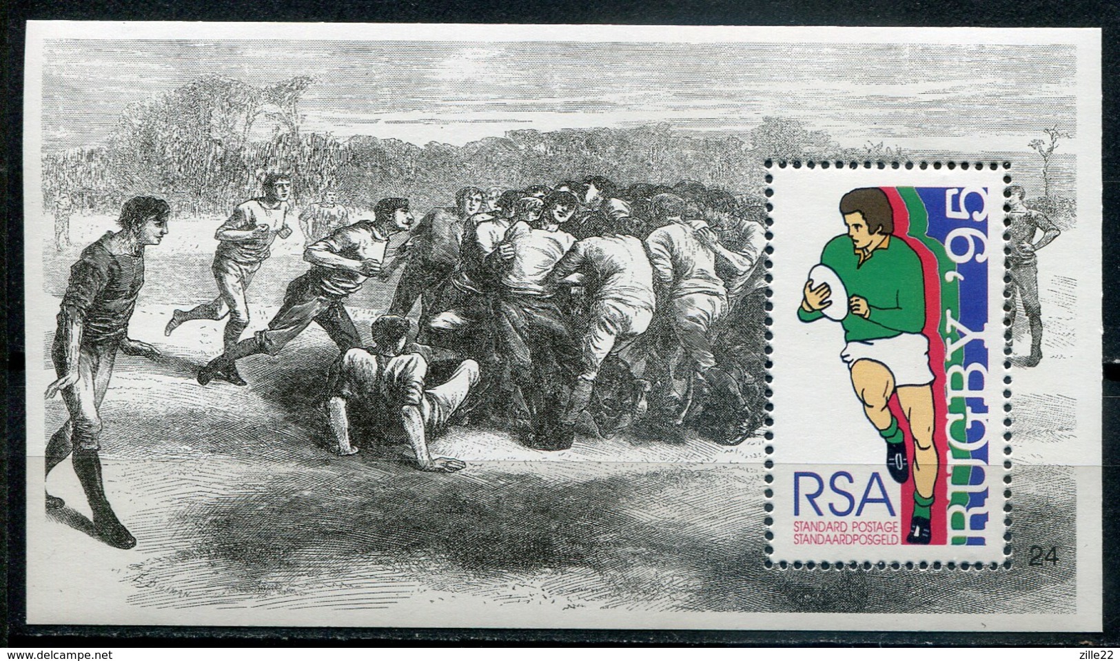 Südafrika Mi# Block 36 Postfrisch/MNH - Sports Rugby - Blocks & Kleinbögen