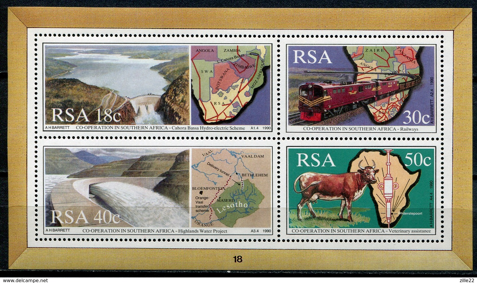 Südafrika Mi# Block 24 Postfrisch/MNH - Development, Dams, Train - Blocks & Sheetlets