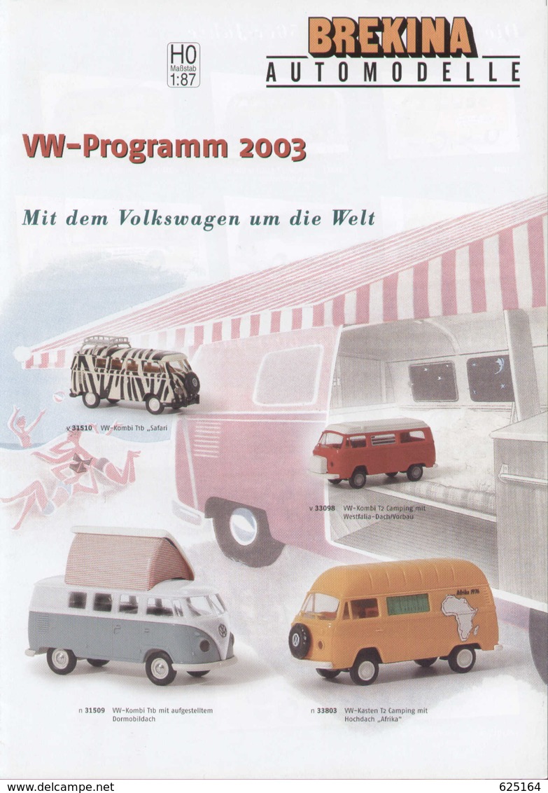 Catalogue BREKINA AUTOMODELLE HO 1/87 VW Um Die Welt -Programm 2003 - Catalogues