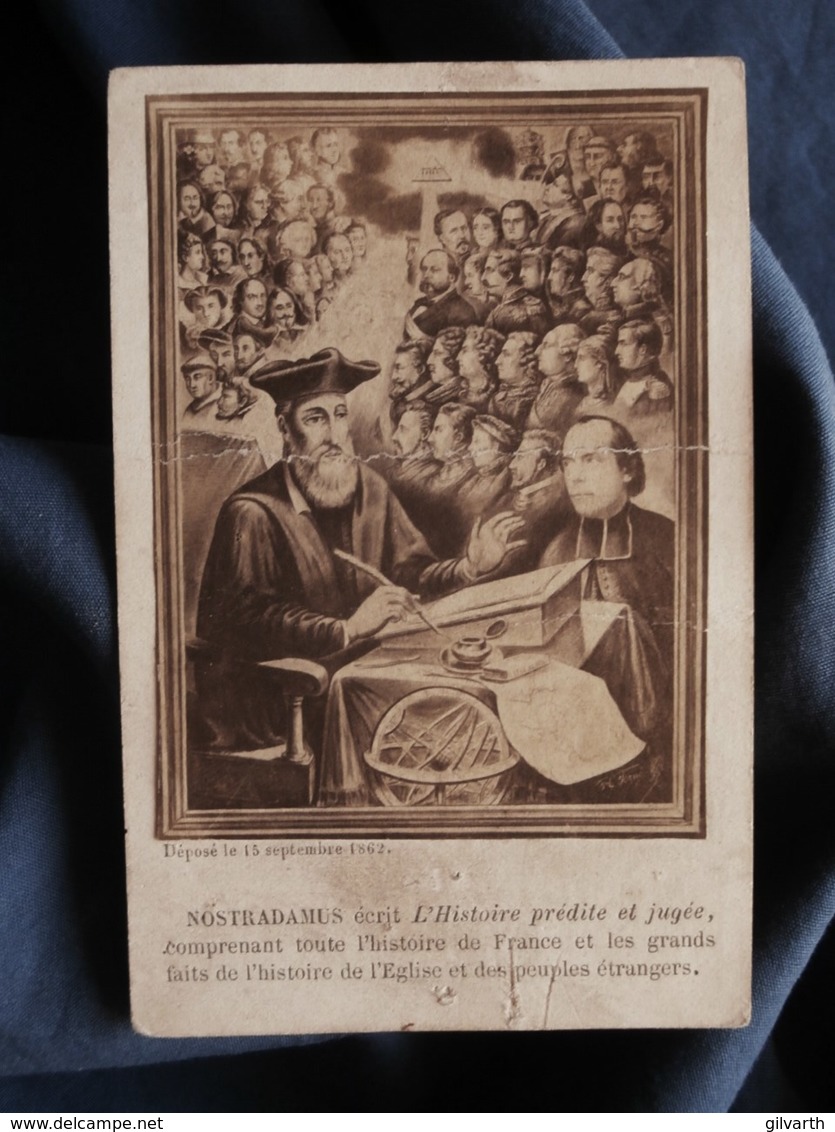 Photo CDV  Nostradamus  écrit L'Histoire Prédite Et Jugée  CA 1865 - L497A - Ancianas (antes De 1900)