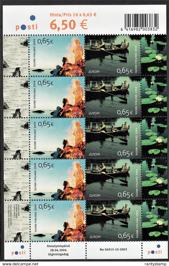 FINLANDIA 2004   EUROPA LE VACANZE  UNIFICATO N.1671/72  MNH - Ongebruikt