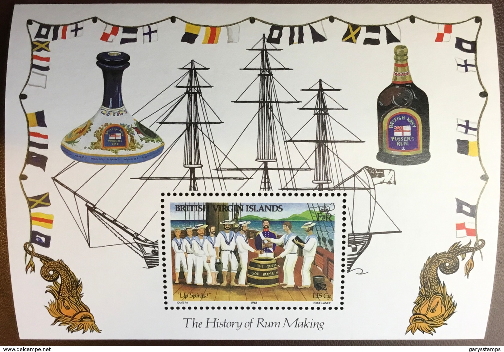 British Virgin Islands 1986 History Of Rum Making Minisheet MNH - British Virgin Islands