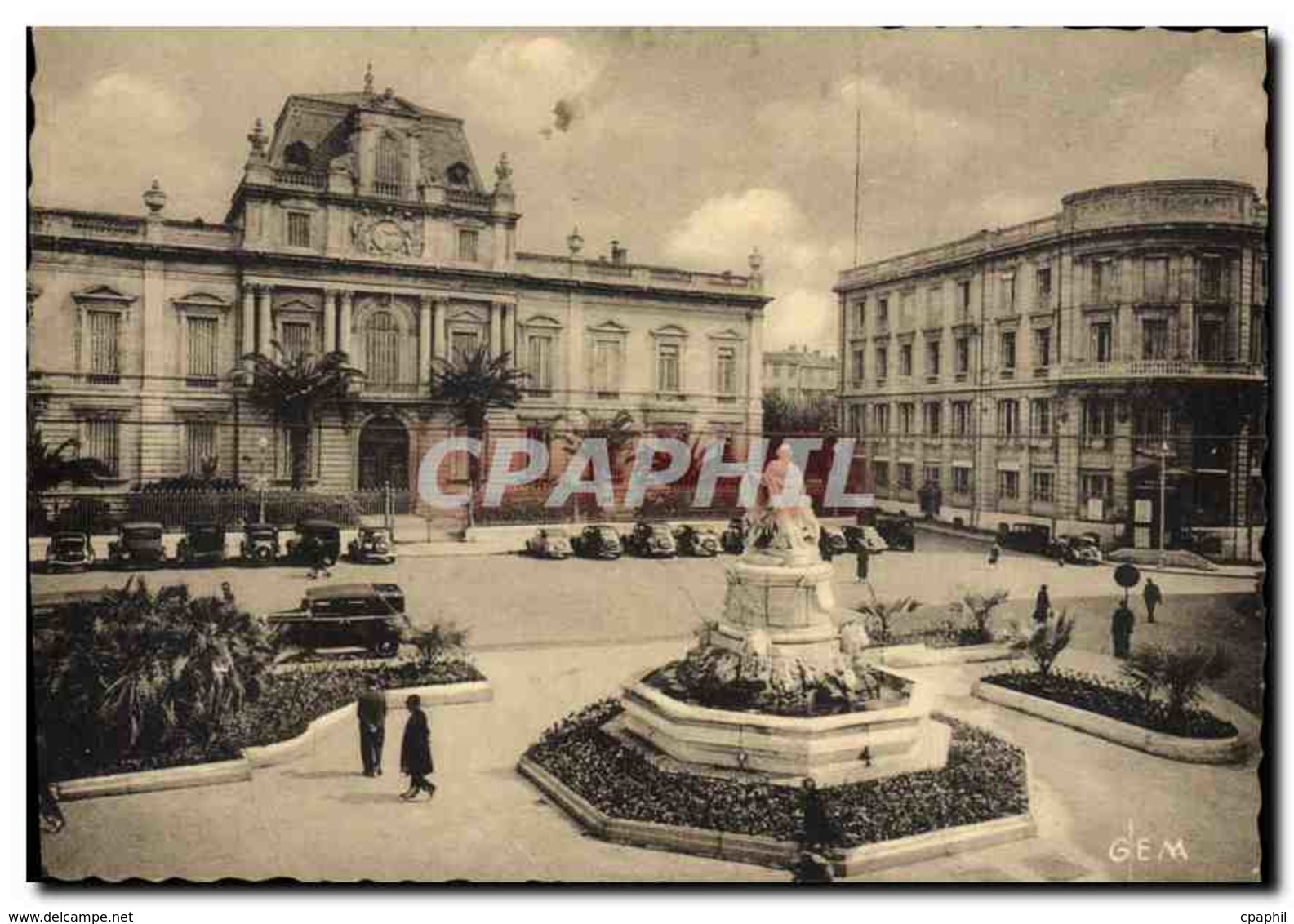 CPA Montpellier Place De La Prefecture Et Poste - Montpellier