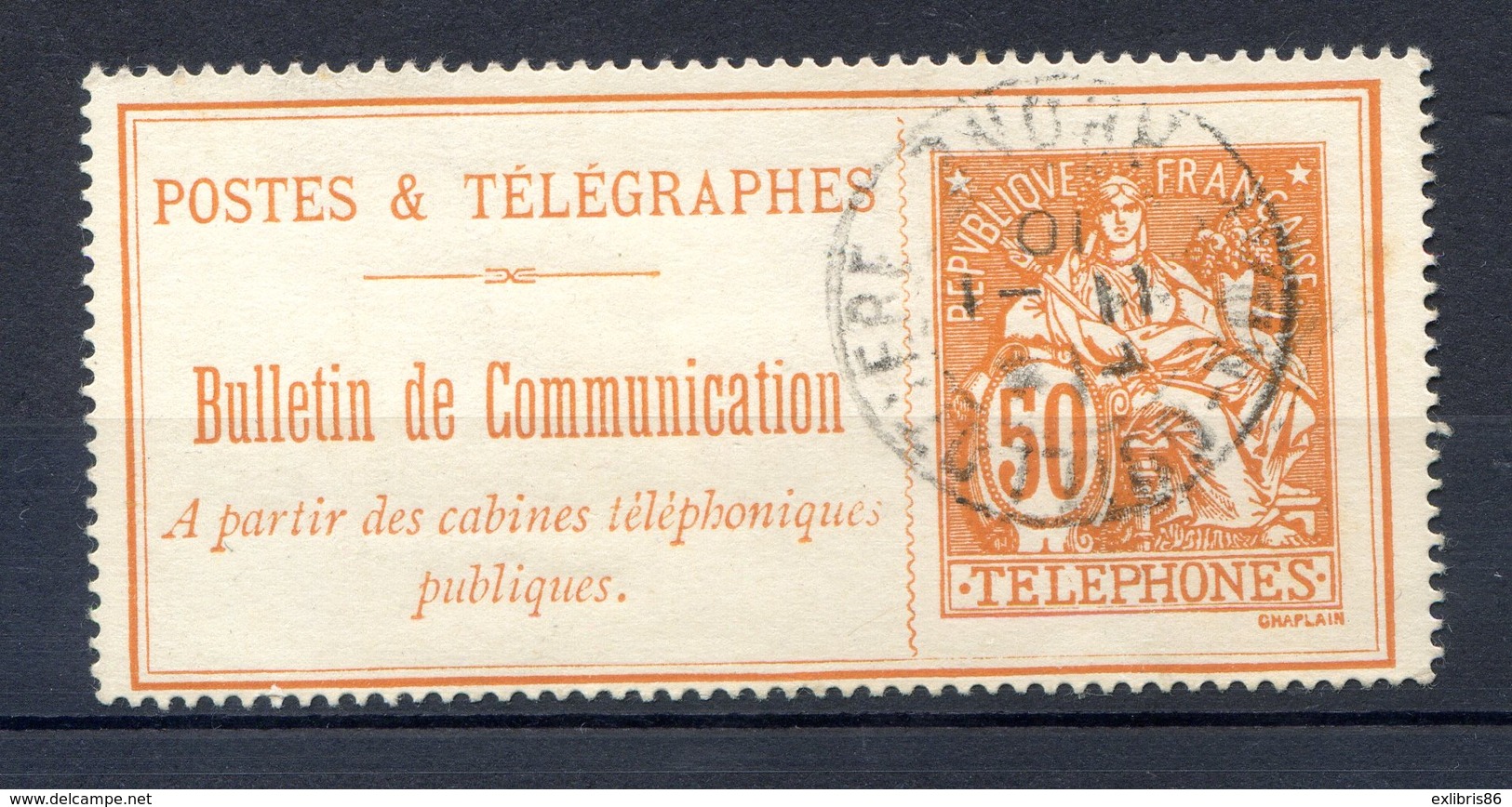 TIMBRE FRANCE..........TIMBRE TÉLÉPHONE N° 27 - Telegraaf-en Telefoonzegels