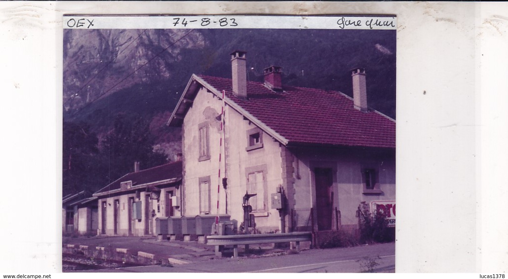 74 / GARE D OEX /  PHOTO VERITABLE  GARE 1983 - Magland