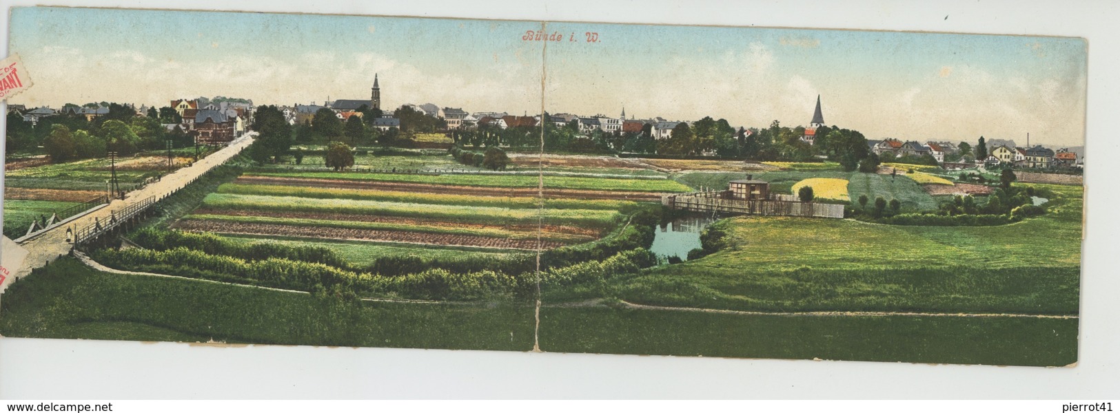 ALLEMAGNE - Carte Panoramique 2 Volets - Panorama Von BUENDE - BÜNDE - Buende