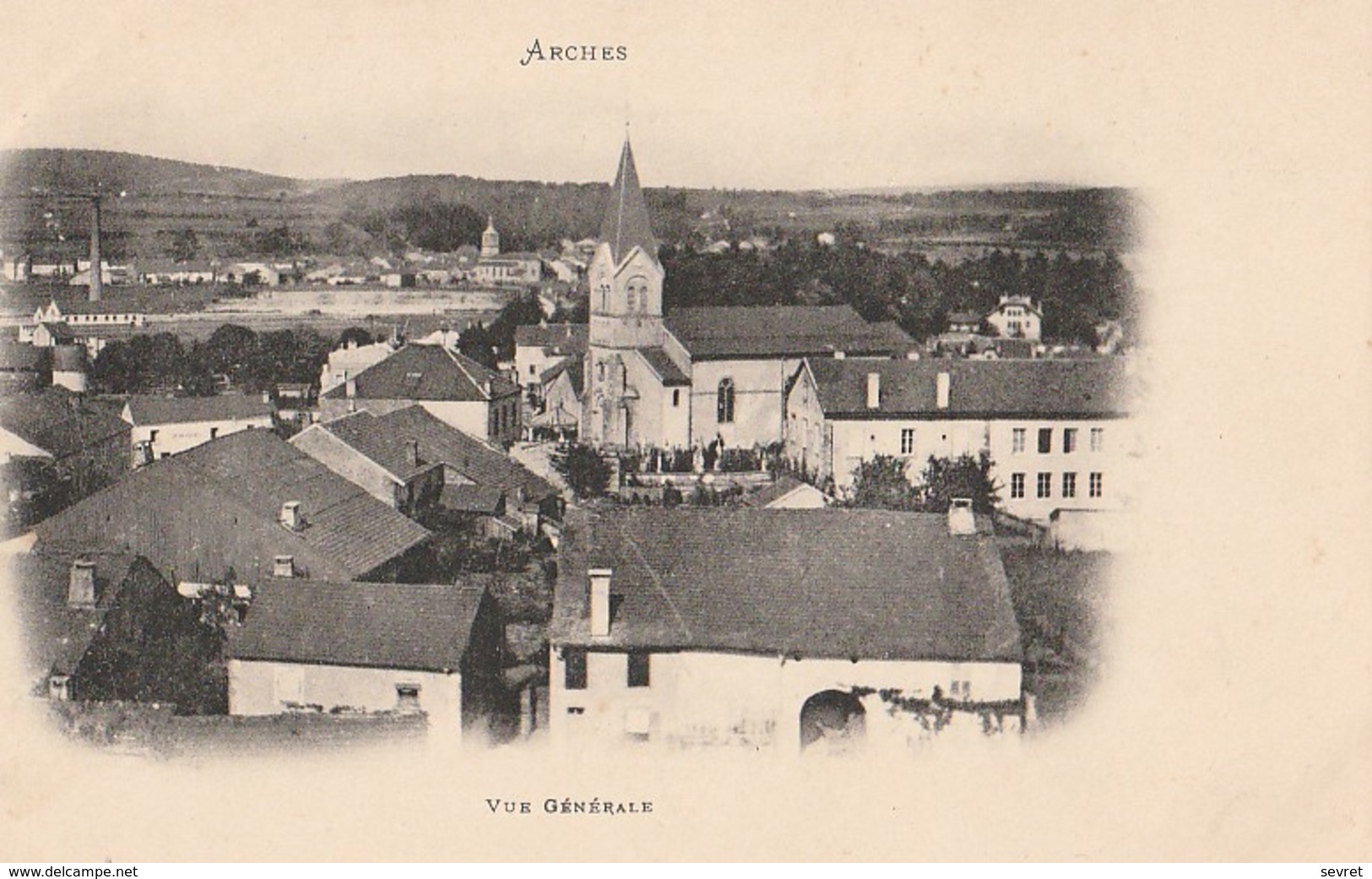 ARCHES - Vue Générale  -  Carte Avec Dos Non Séparé. Pas Courante. - Arches