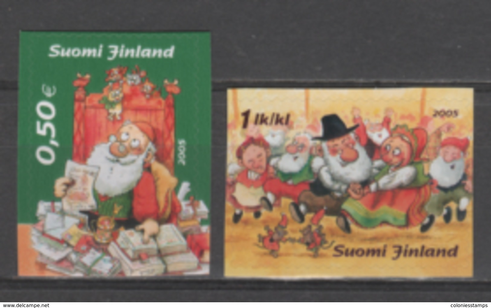 (S1914) FINLAND, 2005 (Christmas). Complete Set (self-adhesive). Mi ## 1769-1770. MNH** - Unused Stamps