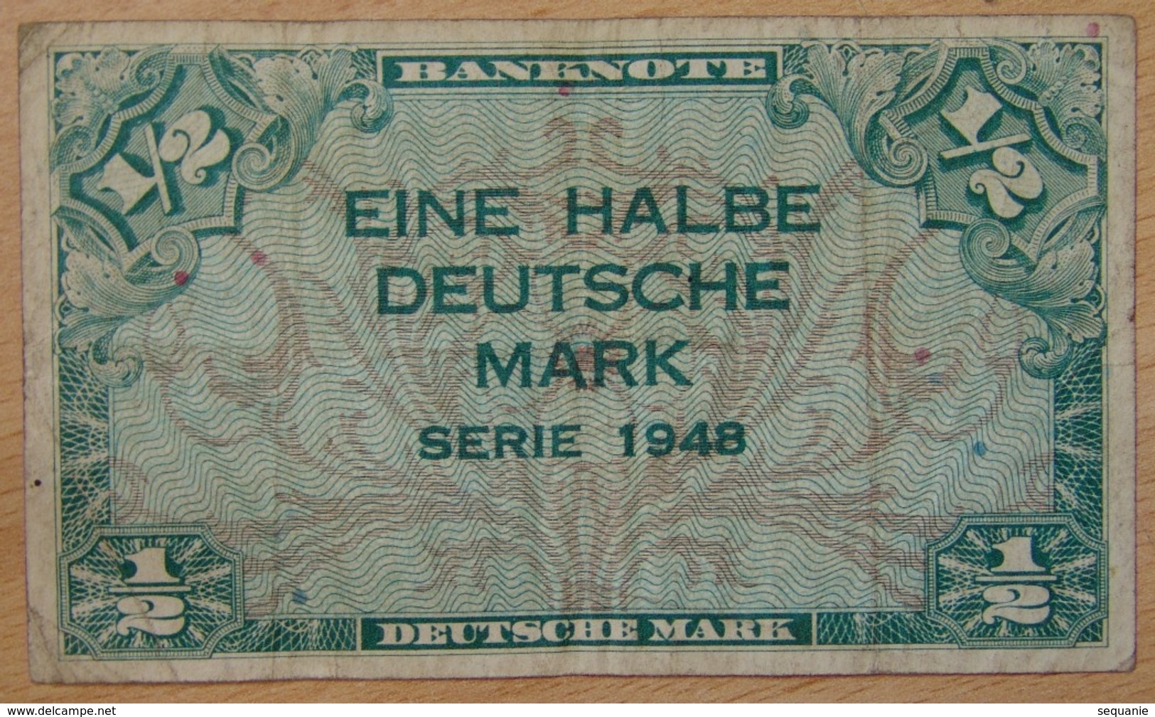 Allemagne - 1/2 Deutsche Mark - Série 1948 . Bundesrepublik Deutschland - 1/2 Mark