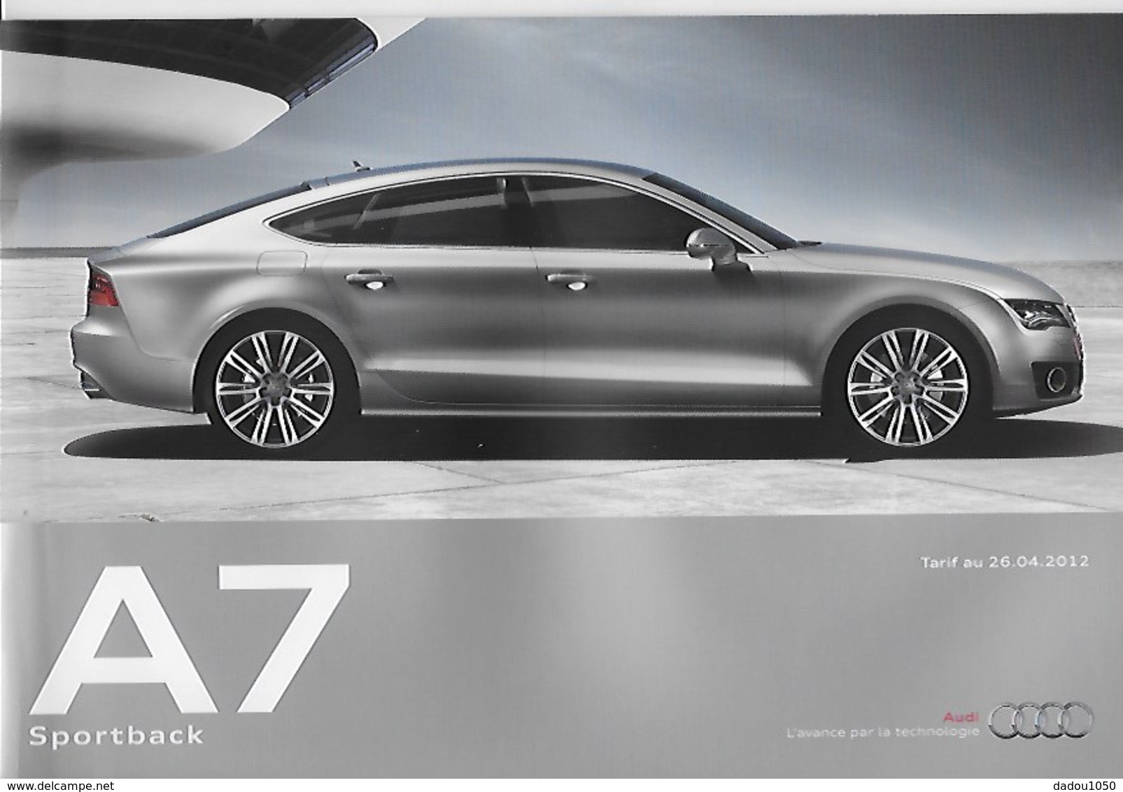 Plaquette AUDI A7 Sportback - Auto