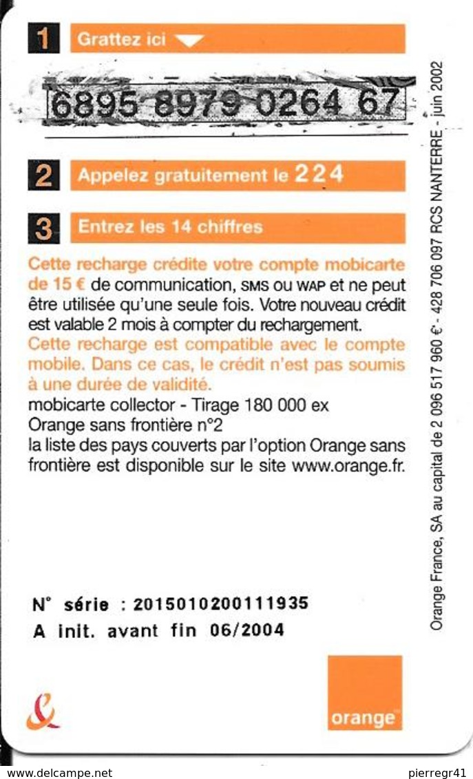 Carte prépayée orange