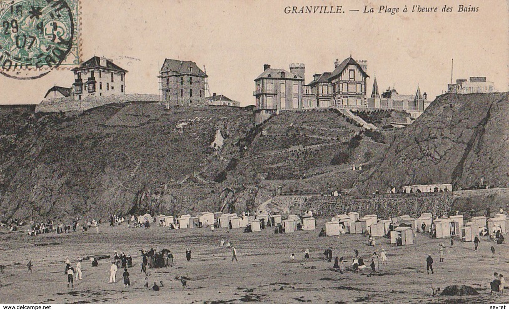 GRANVILLE - La Plage à L'heure Du Bain. Pas Courante - Granville