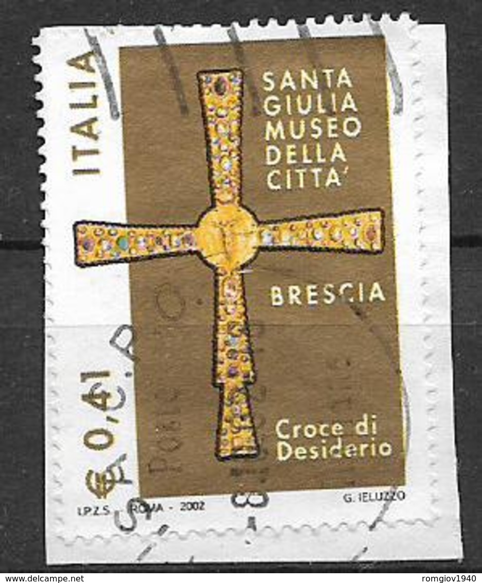 ITALIA  2002 PATRIMONIO ARTISTICO E CULTURALE SASS. 2651 USATO SU FRAMMENTO VF - 2001-10: Used