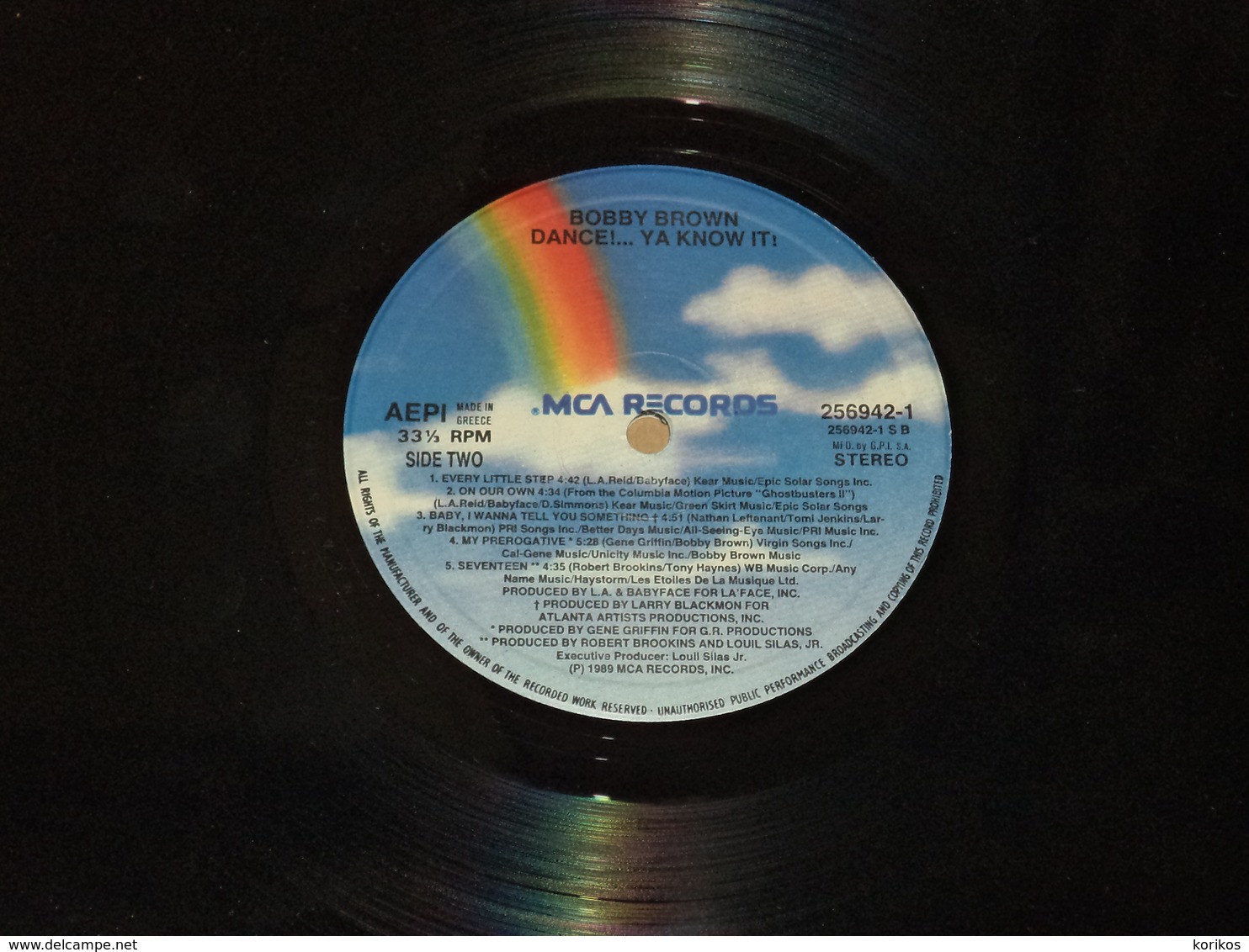 BOBBY BROWN - DANCE YA KNOW IT – MCA RECORDS – 256942-1 - VINYL – 1989 – GREEK EDITION