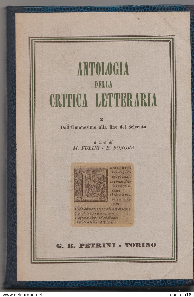 ANTOLOGIA DELLA CRITICA LETTERARIA - Encyclopédies