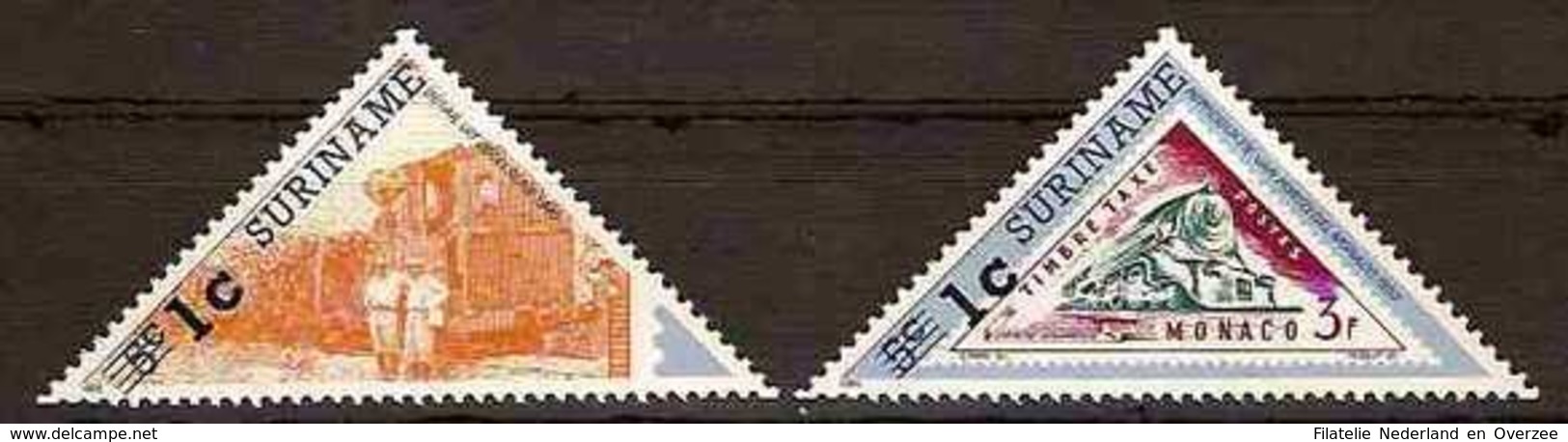 Republiek Suriname Nr 740/741 Postfris/MNH Treinen, Trains, Overdruk, Overprint 1992 - Suriname