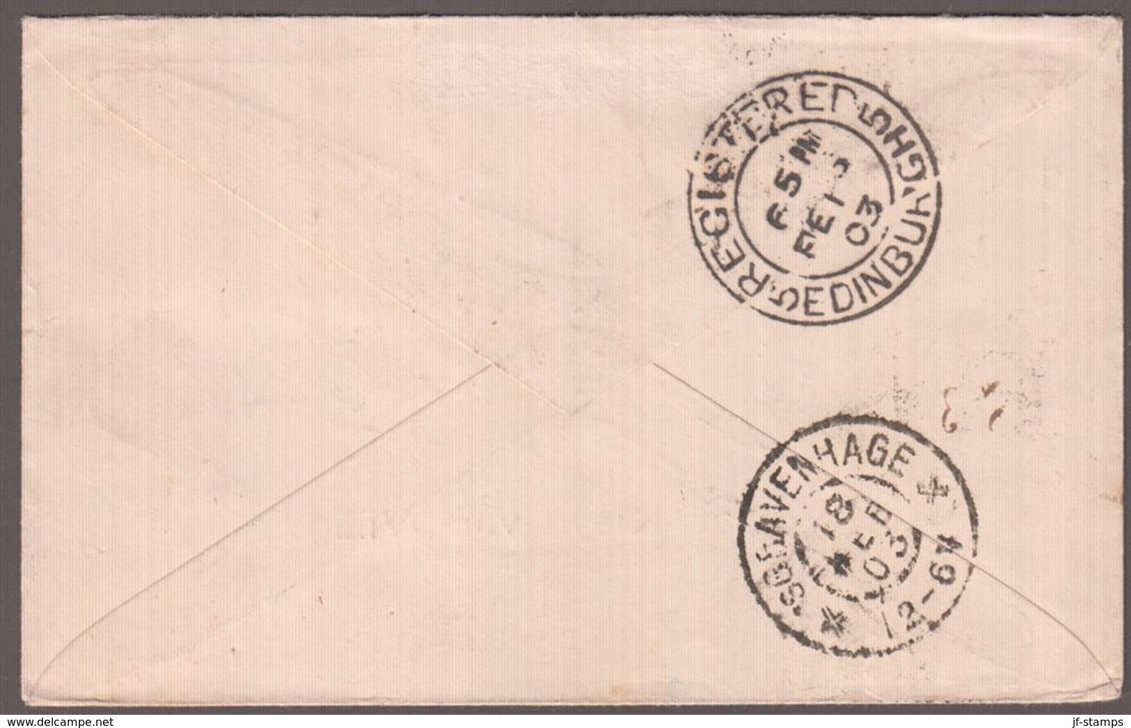 1902. Christian IX. 1 KRONA + 4 + 3  Aur On Beautiful Small Cover From REYKJAVIK To L... (Michel 45+) - JF136287 - Brieven En Documenten
