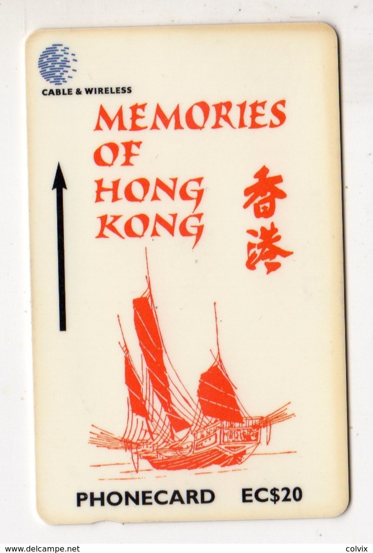 SAINTE LUCIE REF MV CARDS STL-311A Année 1999 EC$20 311CSLA Memories Of Hong Kong 2 - Sainte Lucie