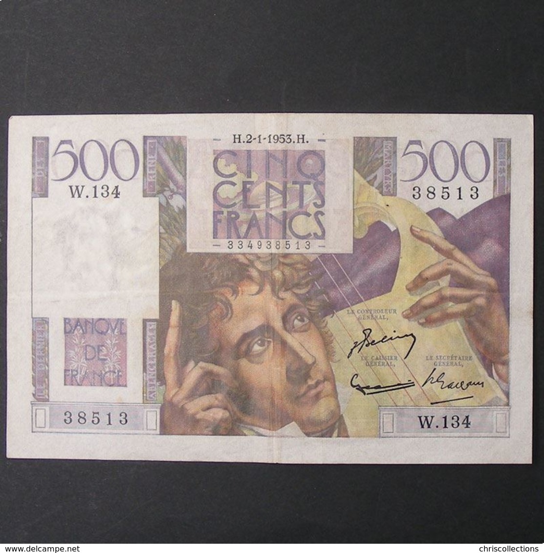 500 Francs Chateaubriand 2-1-1953, TTB - 500 F 1945-1953 ''Chateaubriand''