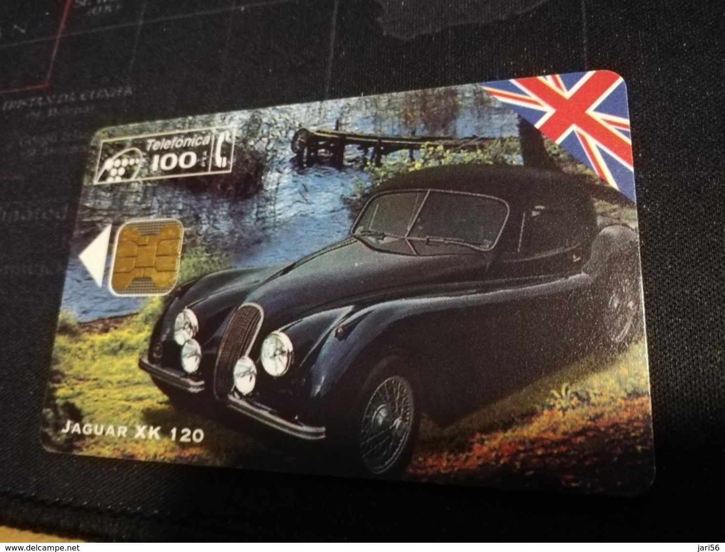 SPAIN/ ESPANA Nice  Fine Used  AUTOMOBILES  JAGUAR XK 120 TIRAGE 4000  CHIP CARD  **1373** - Emissions Privées