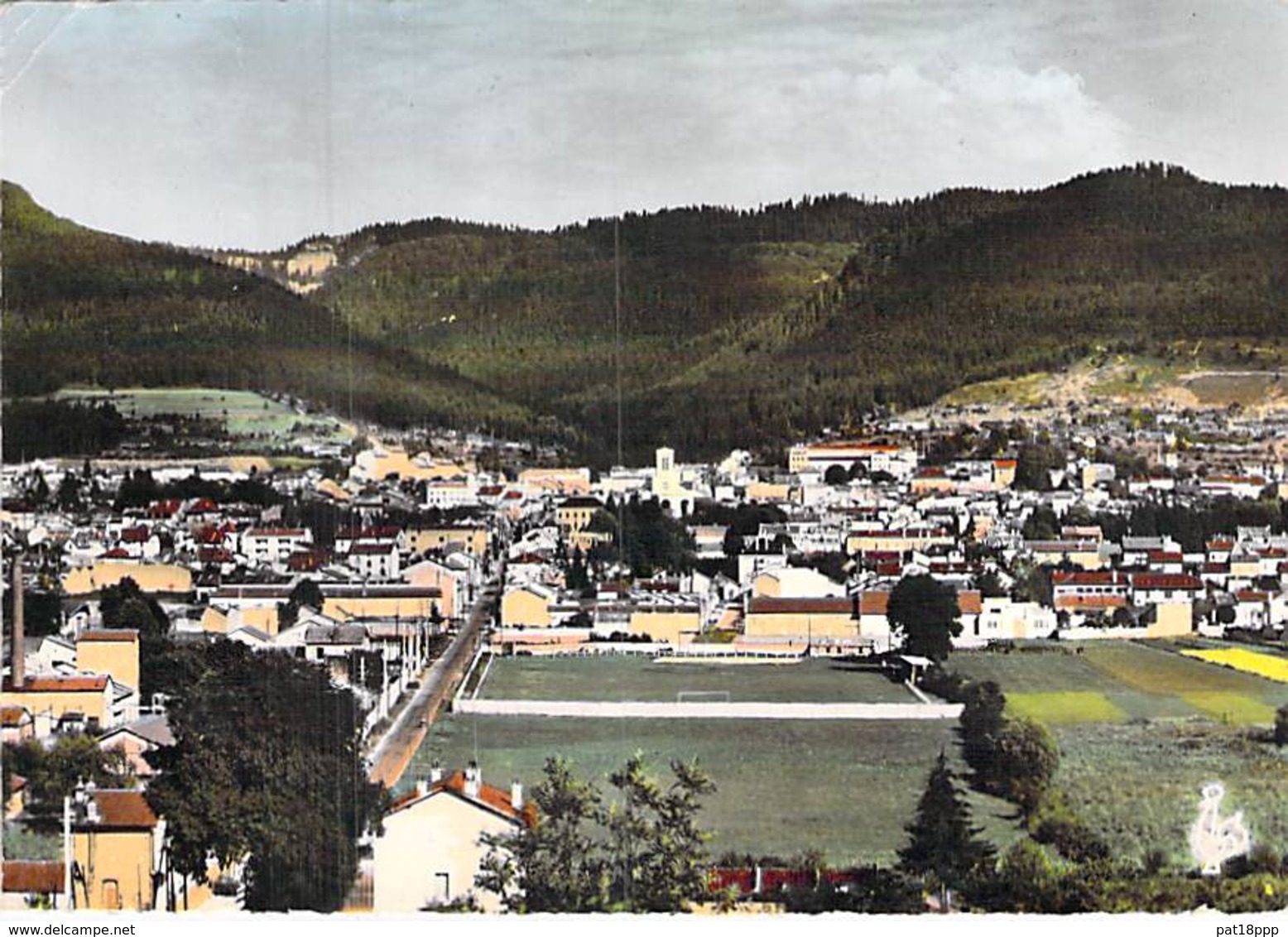 01 - OYONNAX : Vue Générale - CPSM Dentelée Colorisée Grand Format 1960 - Ain - Oyonnax