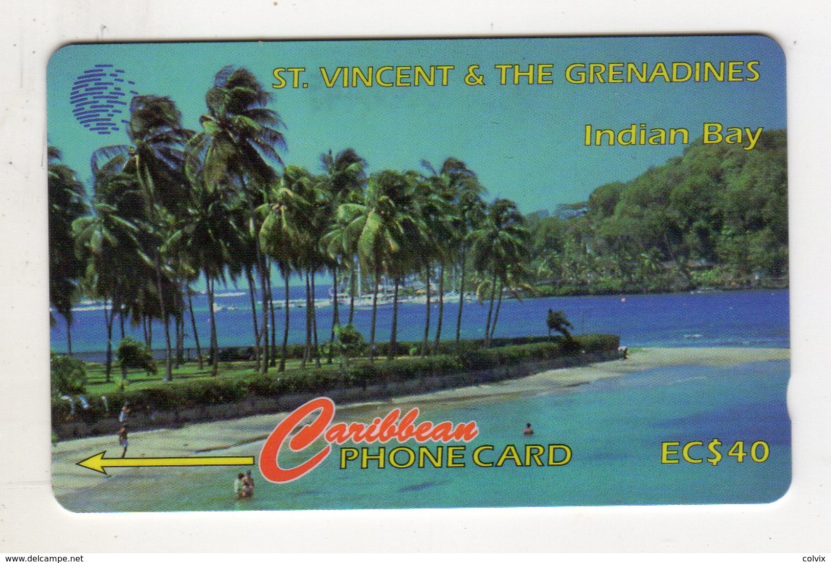 SAINT VINCENT ET GRENADINES REF MV CARDS STV-142A EC $40 142CSVA INDIAN BAY - St. Vincent & The Grenadines