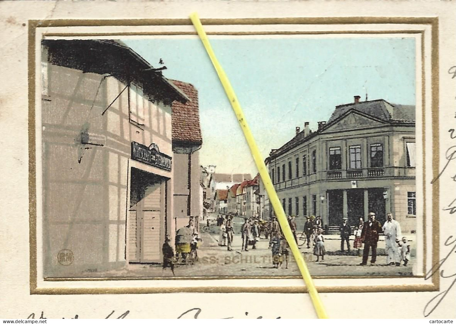 67 SCHILTIGHEIM RUE ANIMEE 1908 - Schiltigheim