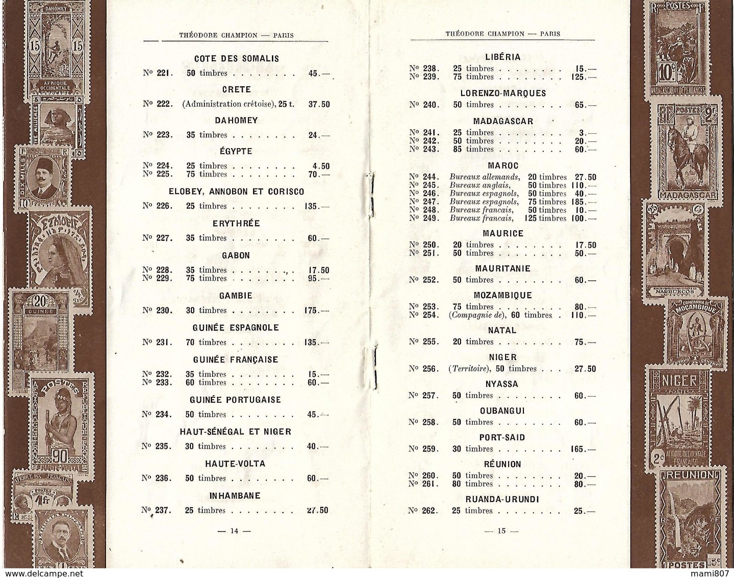 Catalogue De Vente Théodore CHAMPION - Collections Et Paquets - 30 Pages - 1937 / 1938 - TBE - Cataloghi Di Case D'aste