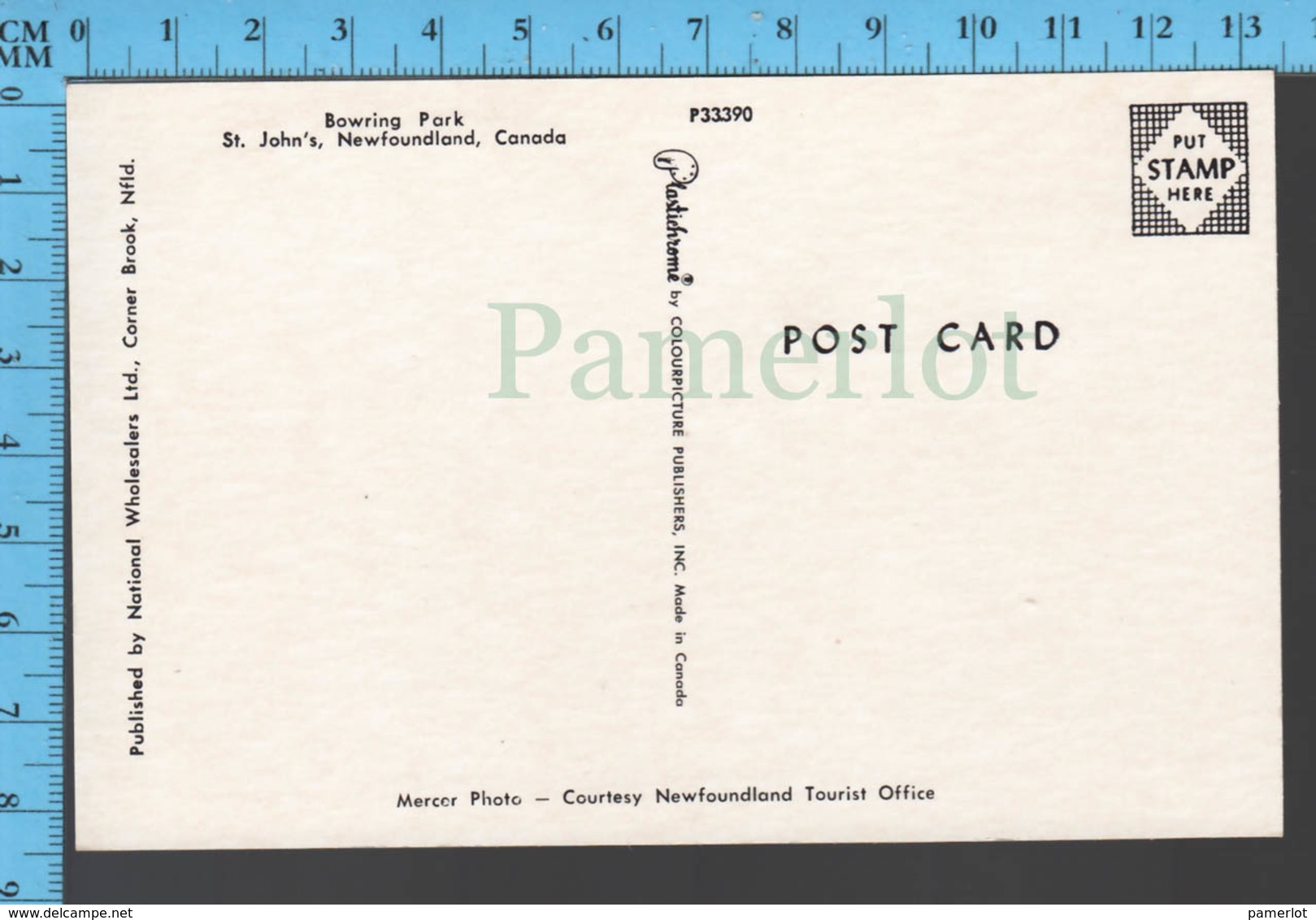 St. John - Newfoundland - Bowring Park - Pub. Color Picture -Postcard Carte Postale - St. John's