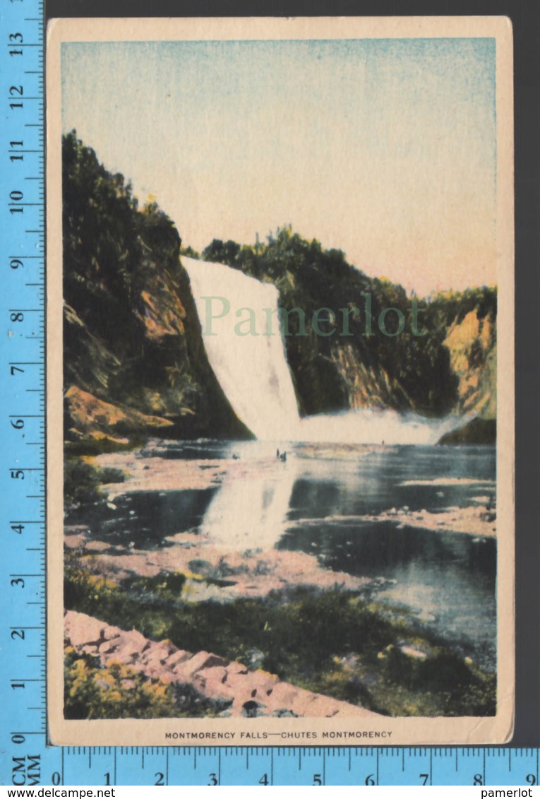 Montmorency Falls - Quebec -Montmorency Falls  - Pub. No Name - Postcard Carte Postale - Québec - Les Rivières