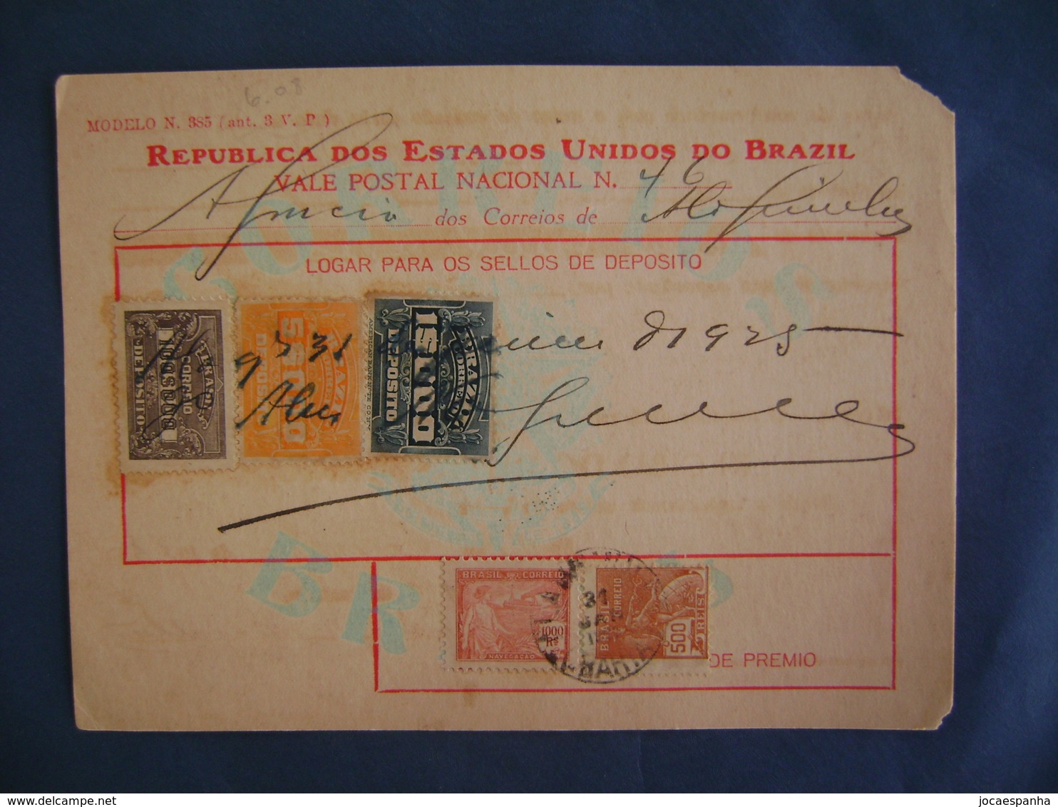 BRAZIL / BRASIL - MONEY ORDER ISSUED IN BAHIA IN FEBRUARY 1925 IN THE STATE - Sonstige & Ohne Zuordnung