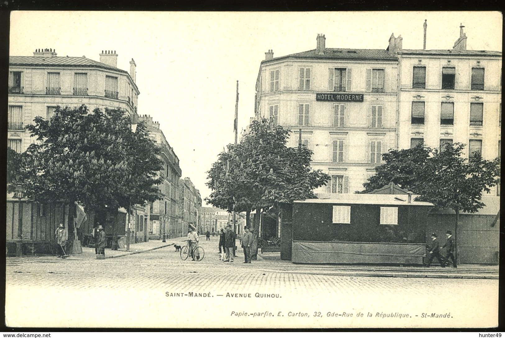 St Mandé 94 Avenue Quihou Carton 1917 Hotel Moderne Animée - Saint Mande