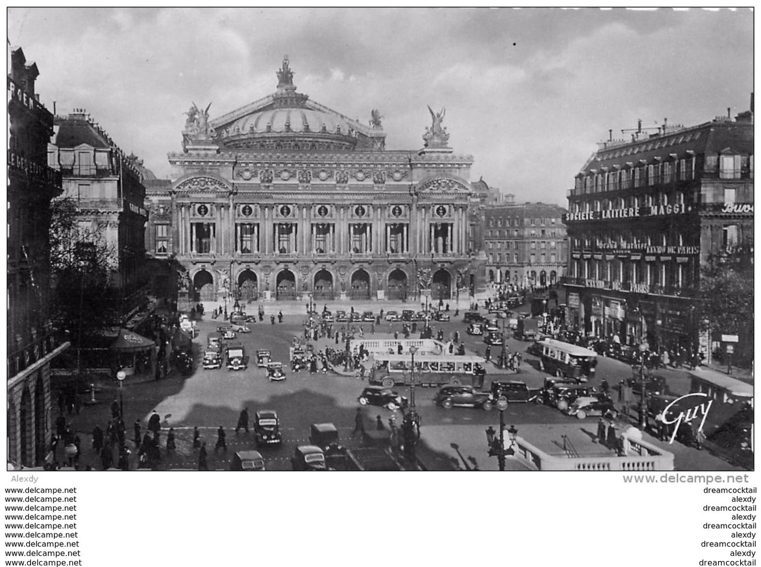 Photo Cpsm Cpm 75 PARIS 08. Place Et Bouche Du Métro Opéra 1948. Pour Durtal. Société Laiterie Maggi - District 08