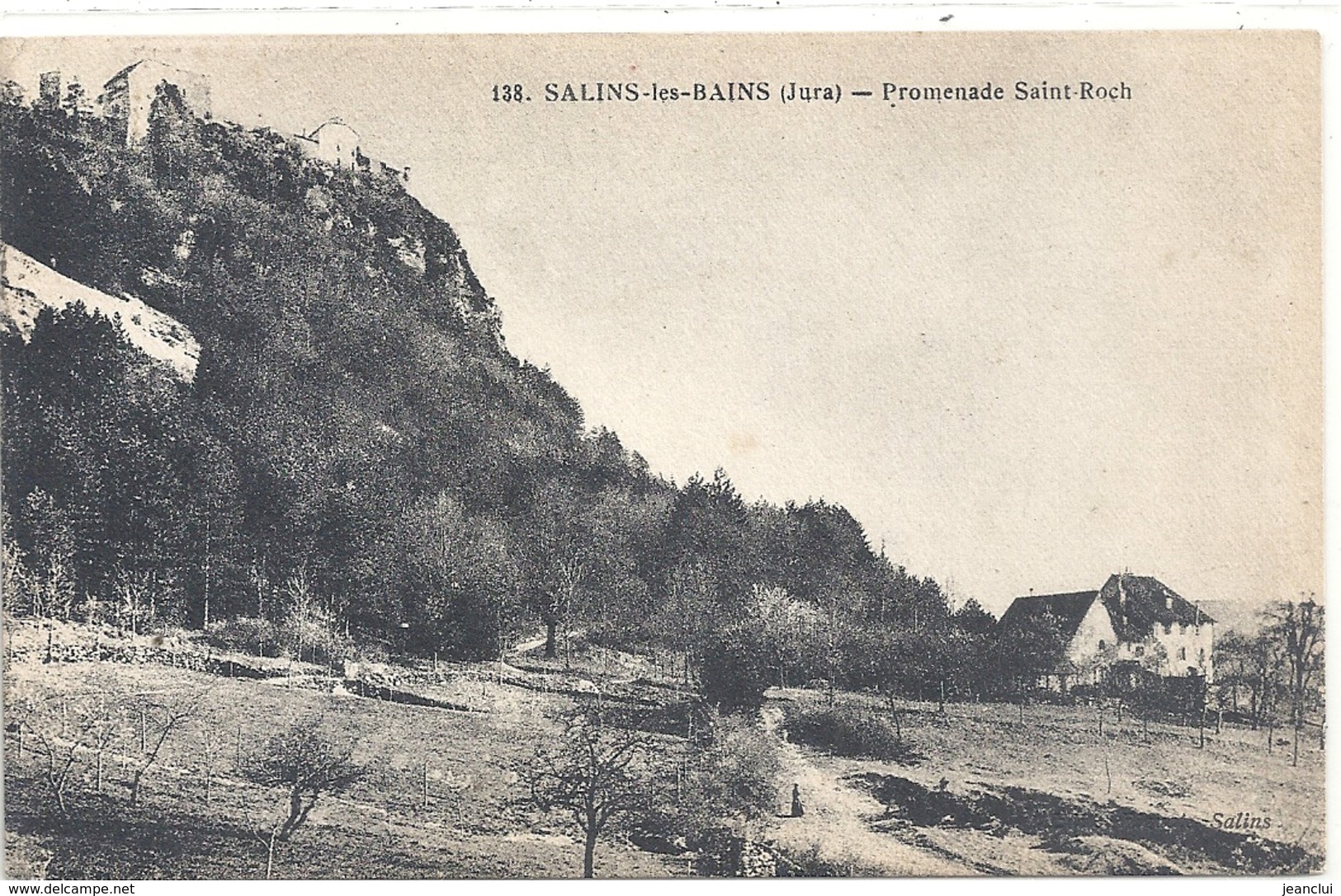 138. SALINS-LES-BAINS . PROMENADE SAINT-ROCH . AFFR AU VERSO LE 6-8-1935 . 2 SCANES - Altri & Non Classificati