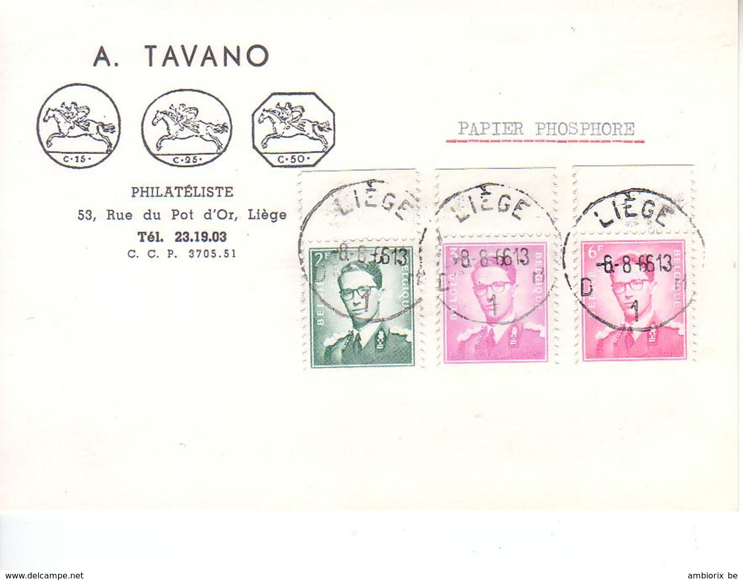 Carte Max 1066 1067 1069 Papier Phosphore - Tavano - 1961-1970