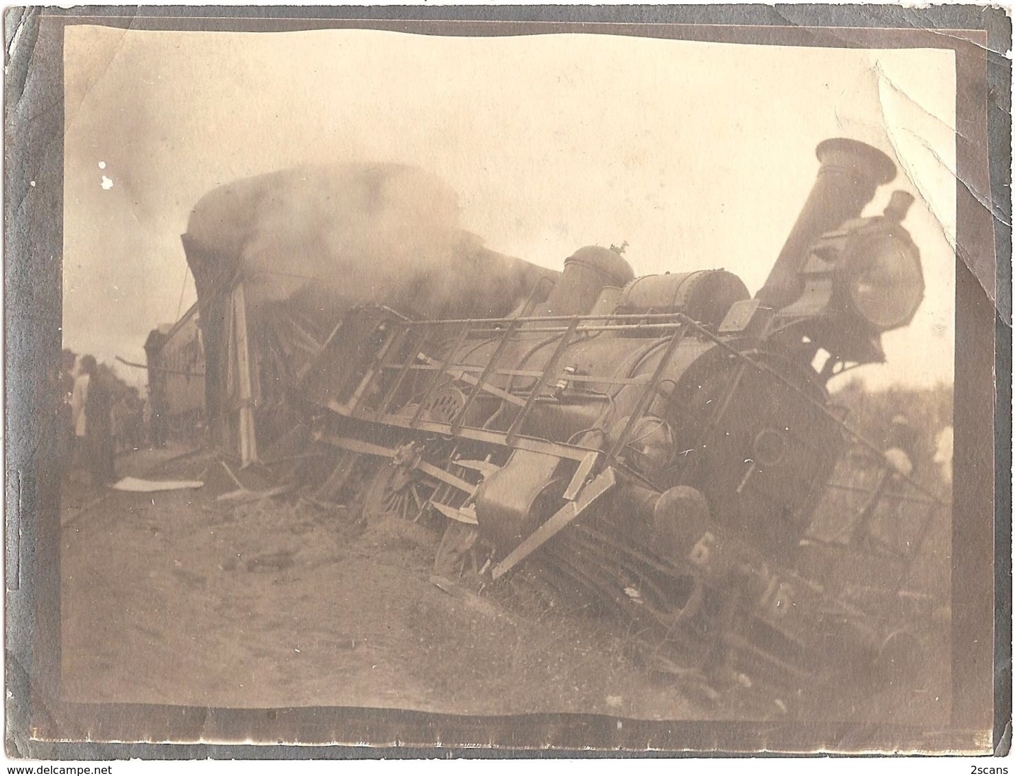 RUSSIE - Lot De 2 Photographies Anciennes (9 X 12 Cm) - ACCIDENT DE TRAIN - Locomotive 6. 16 (vers 1900) - Photo - Russia