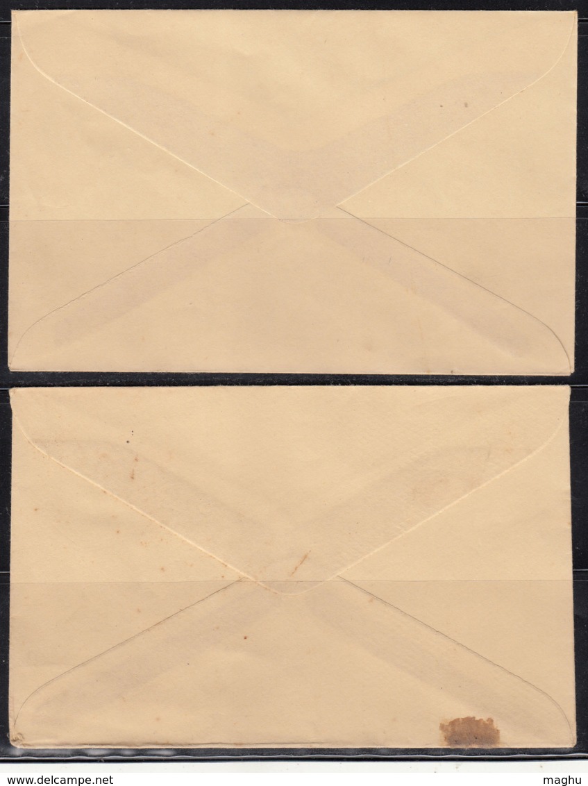 30p  X 2 Albino Varities, Error, EFO. Envelope, India Postal Stationery PSE, Thirty Pies, As Scan - Enveloppes