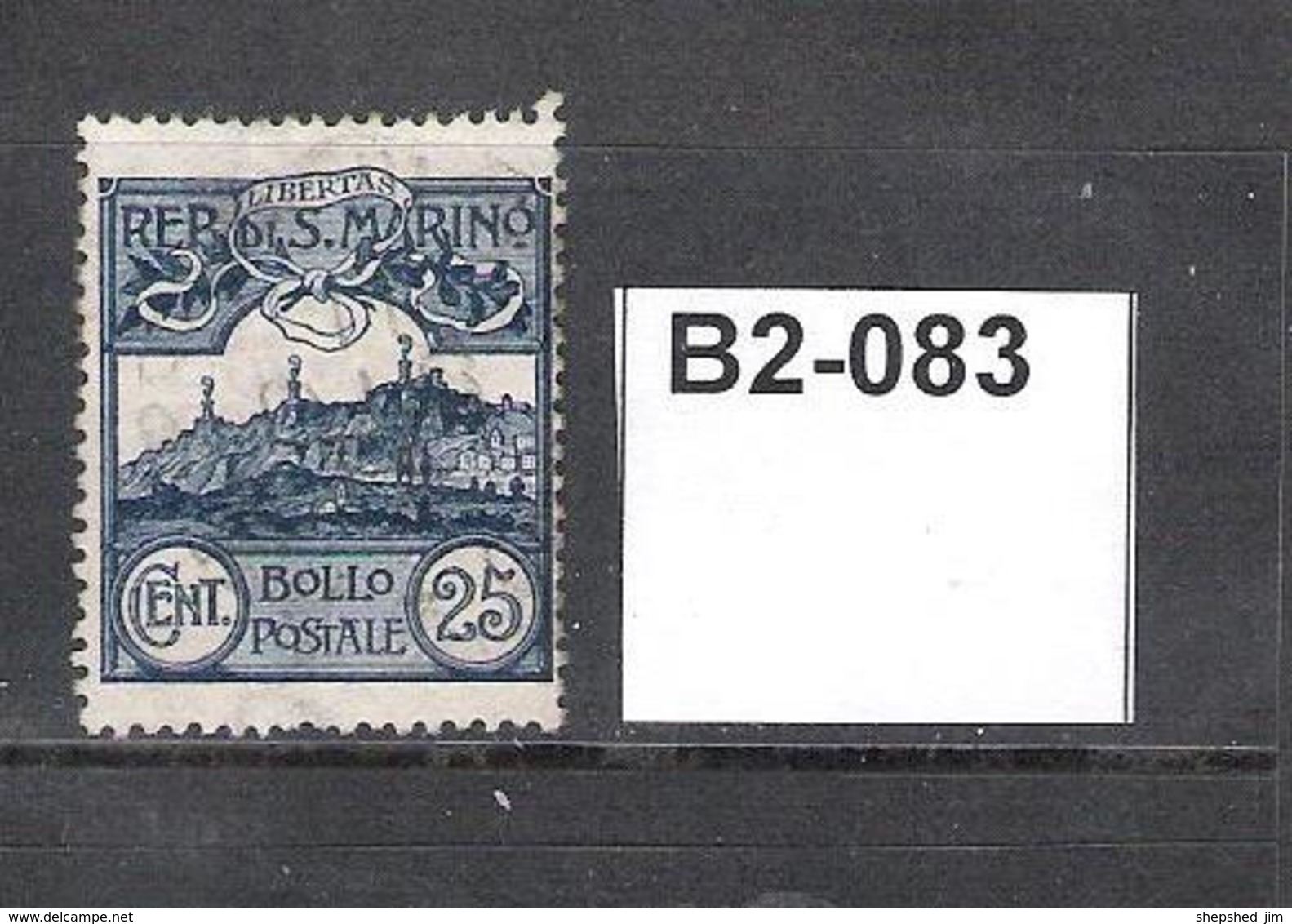 San Marino 1903 25c Blue - Oblitérés