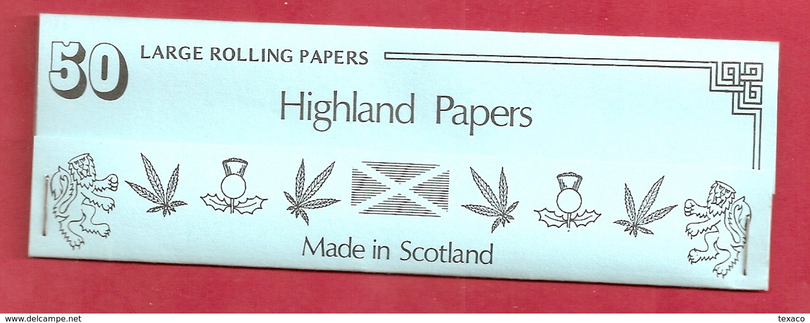 Carnet Papier à Cigarette - HIGHLAND PAPERS - Large Rolling Papers - Made In Scotland - Extra Long ! - Autres & Non Classés